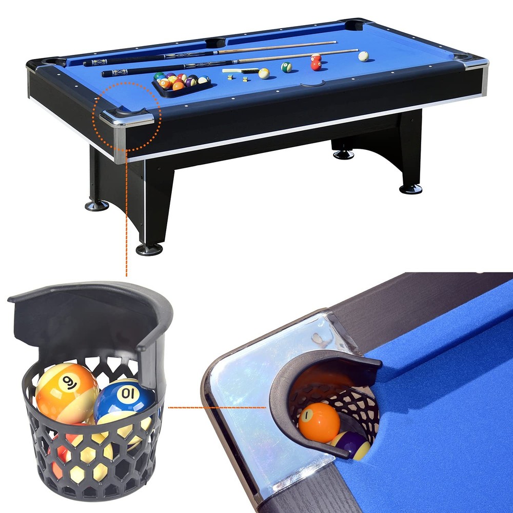 Pool Table Pockets Replacement for Billiard Plastic Web Pockets-Black