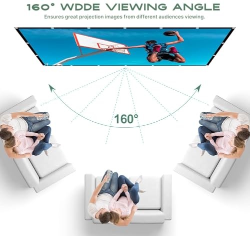 Outdoor Projector Screen 120 inch, Washable Projector Screen 16:9 120"