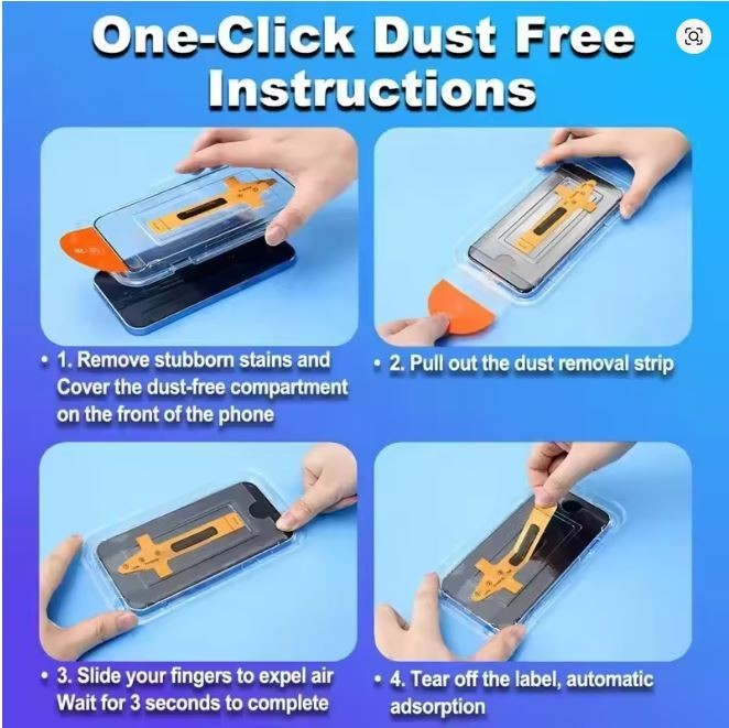 3pcs For iPhone 17 Pro Max Tempered Glass Screen Protector+Simple Tool