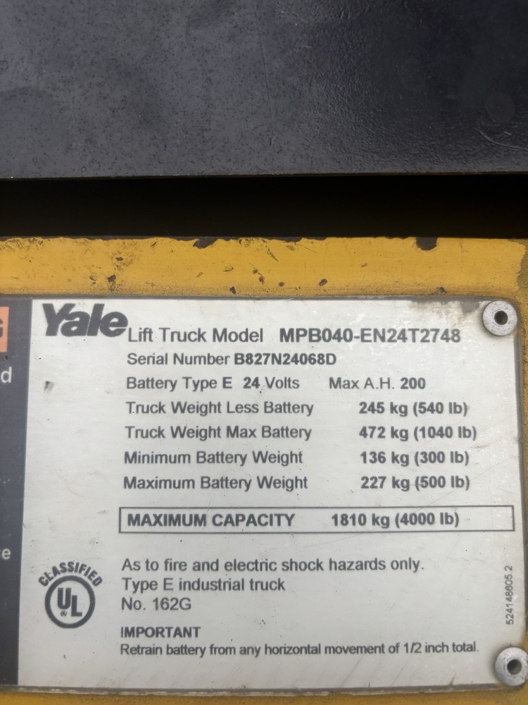 Yale Electric Pallet Jack
