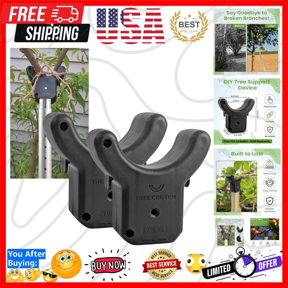 Heavy Duty Tree Crutches 2-Pack: Protect Fruit Trees from Snow & Weight