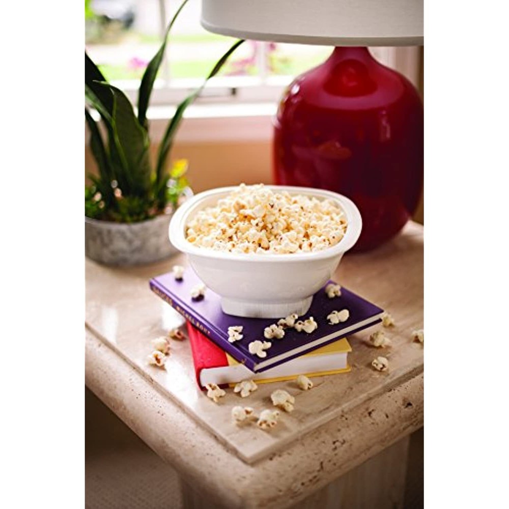 Nordic Ware Microwave Popcorn Popper, 12 Cup, White