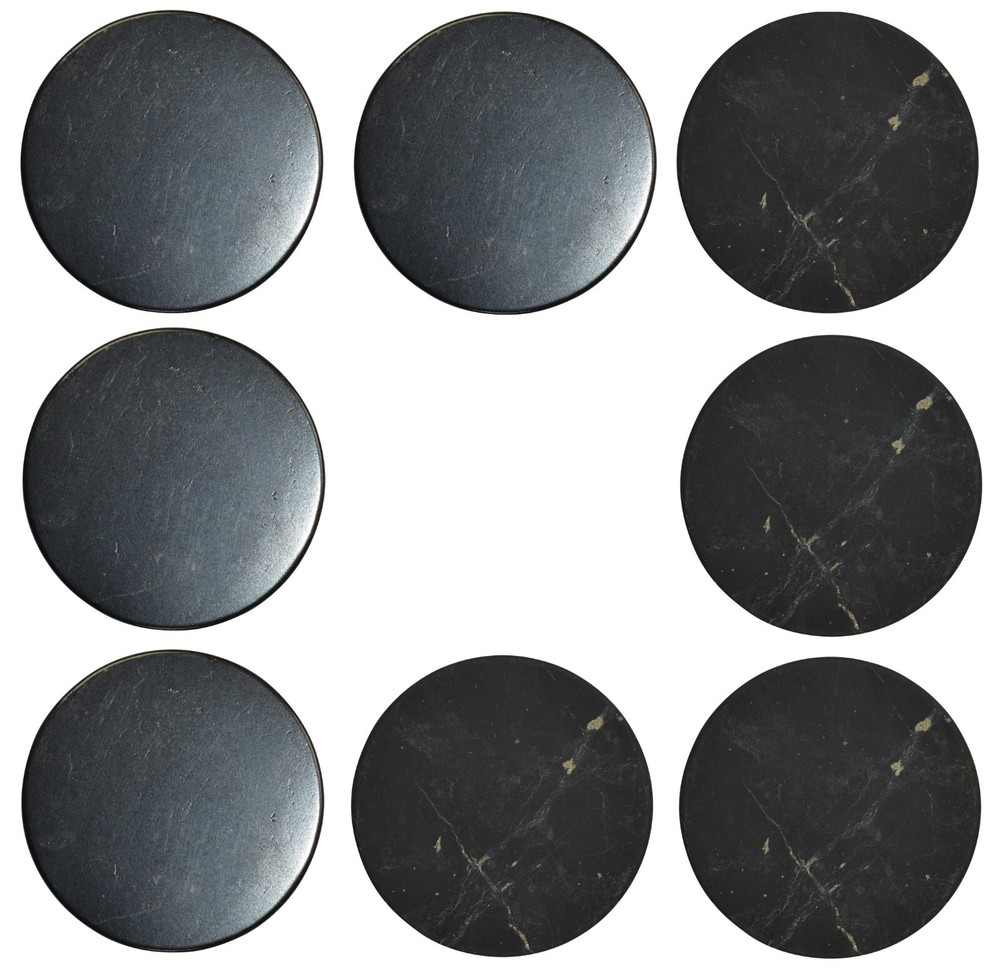 Shungite World Shungite Sticker Round 8 pcs Set ( Polished + Unpolished )