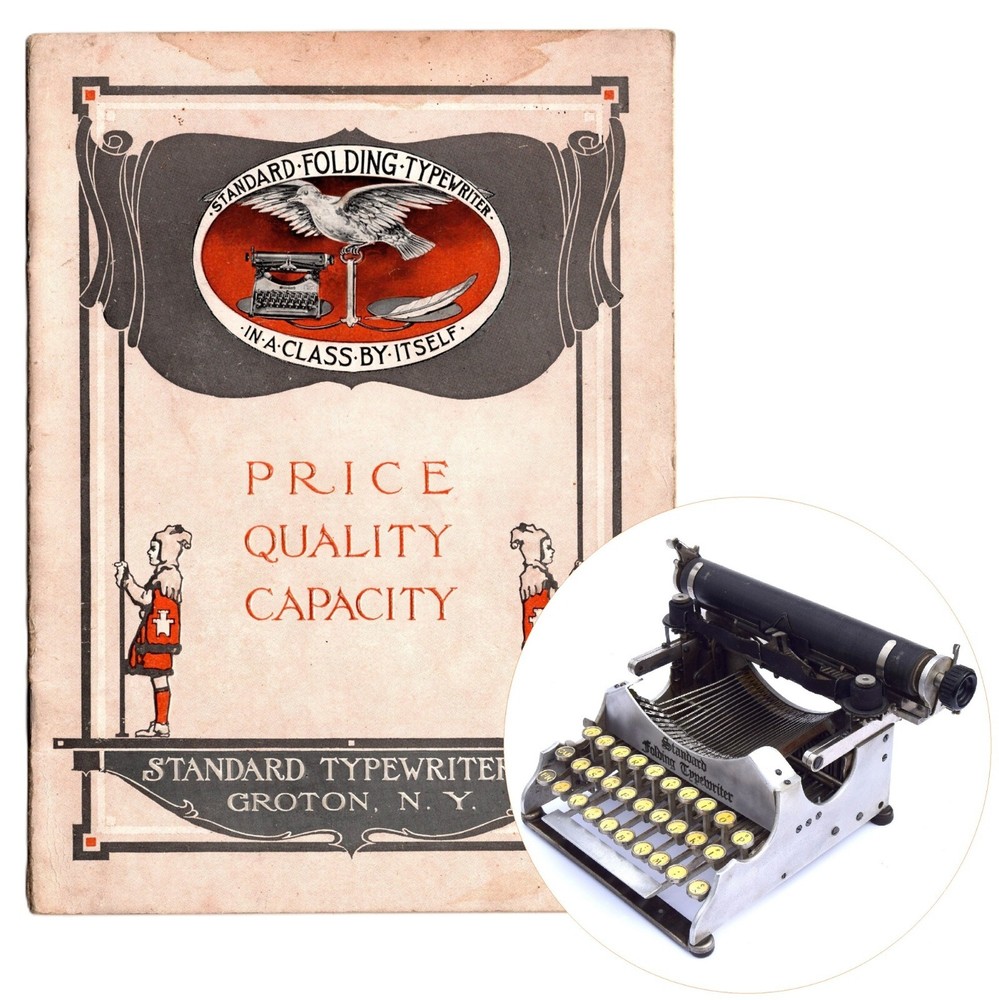 Repro Standard Folding Typewriter Trade Catalog Vtg Groton NY Antique