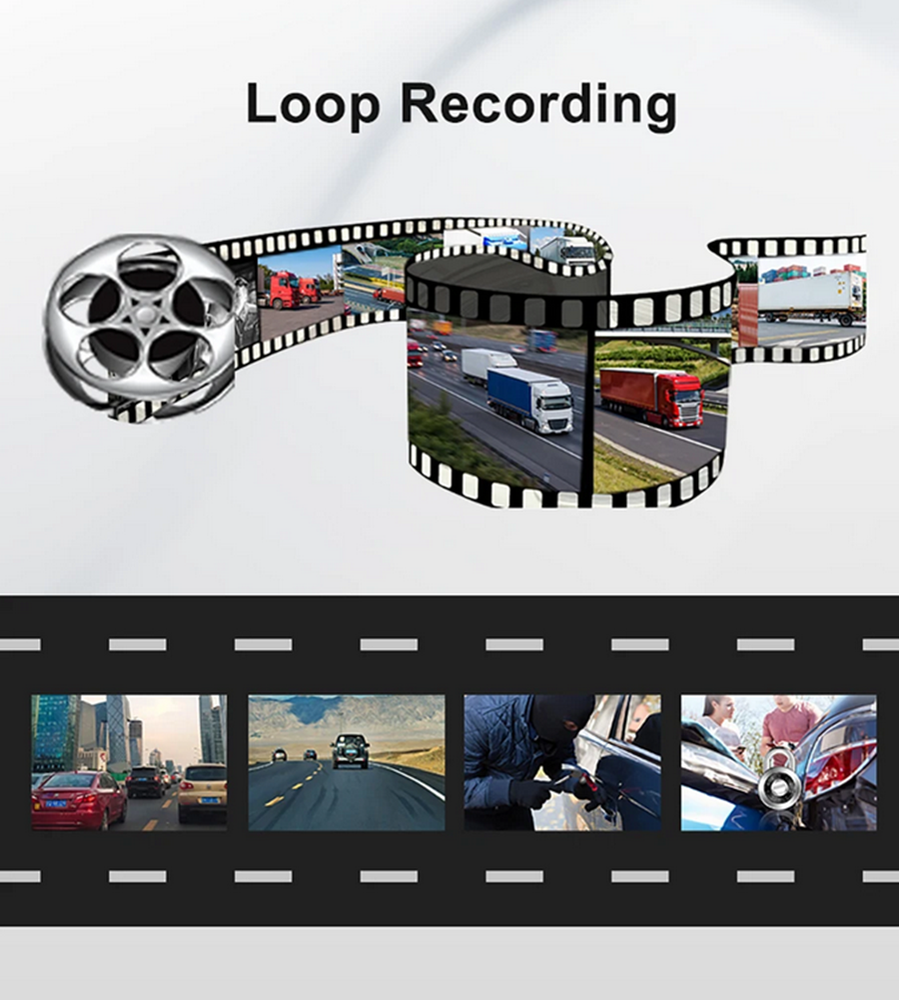 Dash Camera Car FHD Front Inside Rear Dashcam Touch Screen DVR Video Recorder