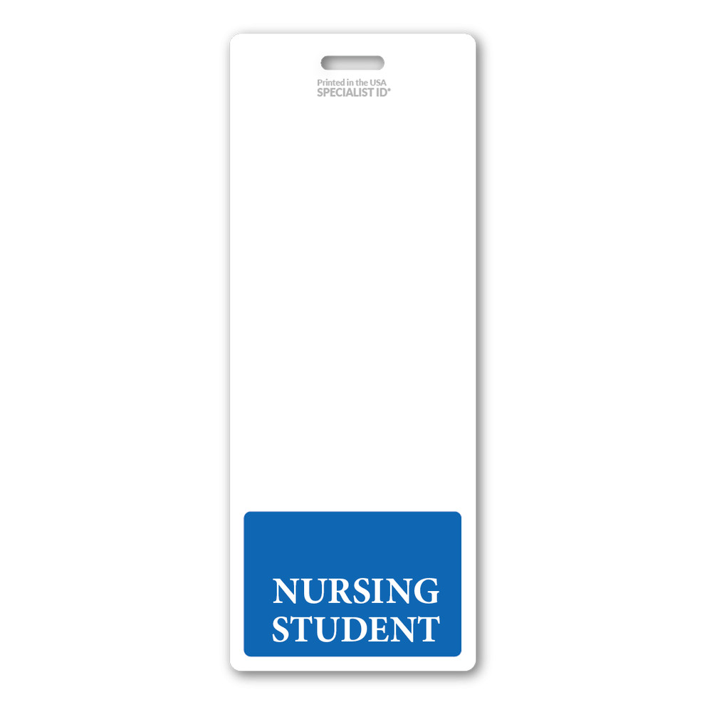Nursing Student Badge Buddy Oversized Vertical XL ID Badge Backer for Students