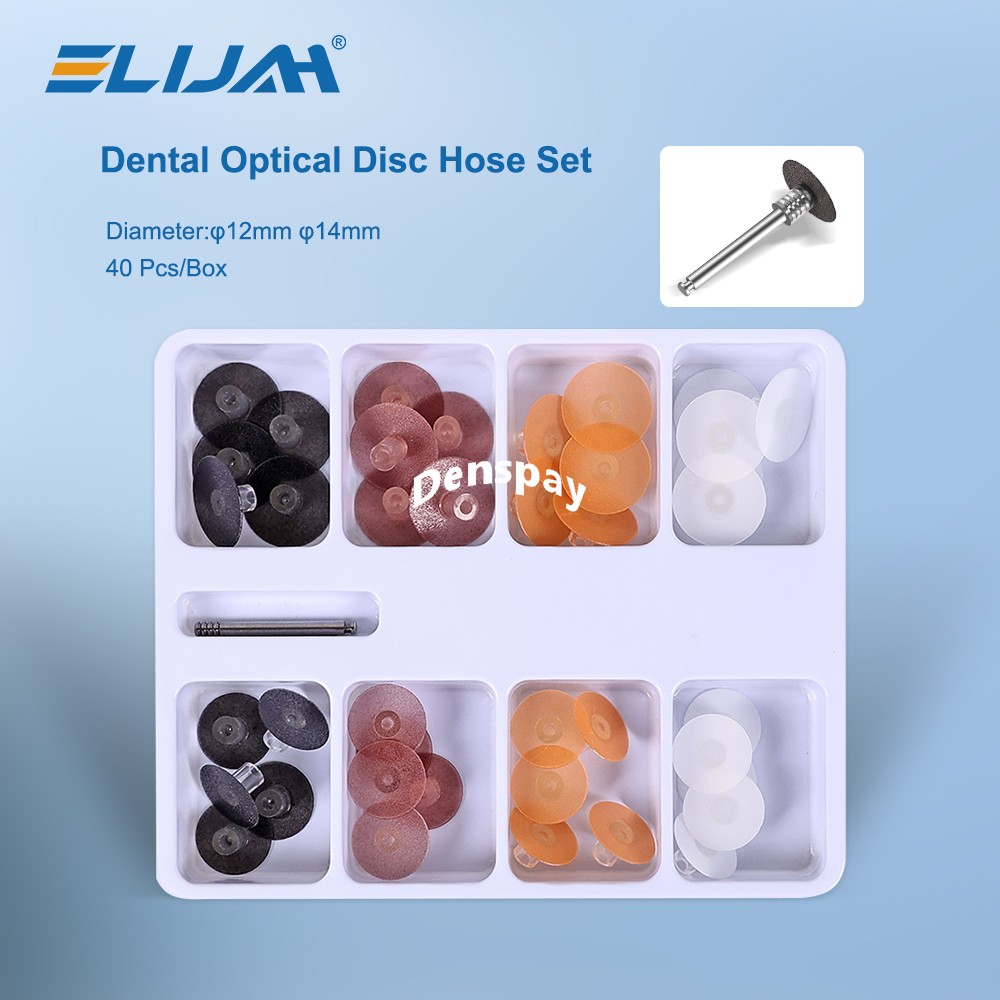 40pcs Dental Composite Finishing Polishing Discs Φ12/14mm assorted kit + Mandrel
