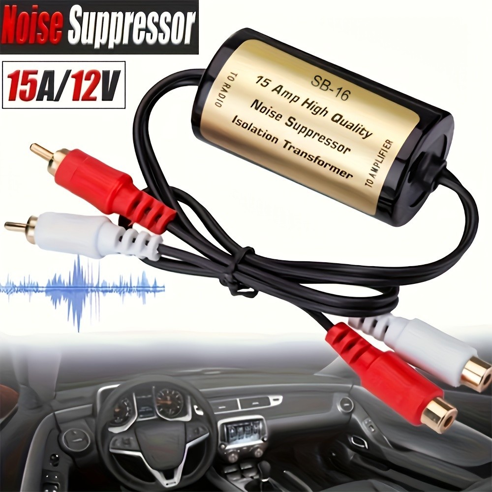Car RCA Audio Noise Filter Suppressor Ground Loop Lsolator For Car Home Stereo