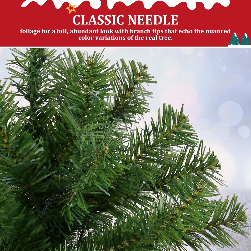 Artificial Christmas Tree, 6ft Premium Hinged Spruce Holiday Tree Easy Assembly