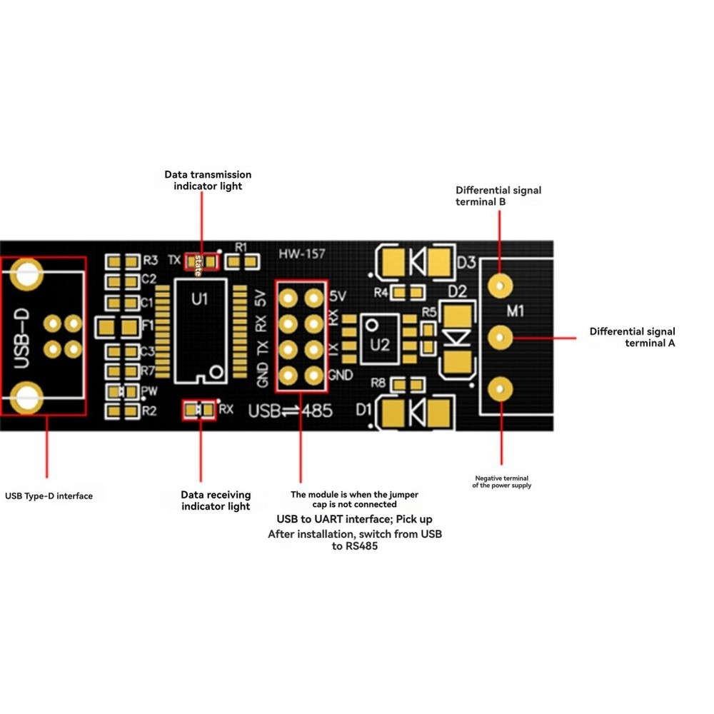 USB to 485 Module FT232 Chip Dual Function USB to 485 Module W4S35712