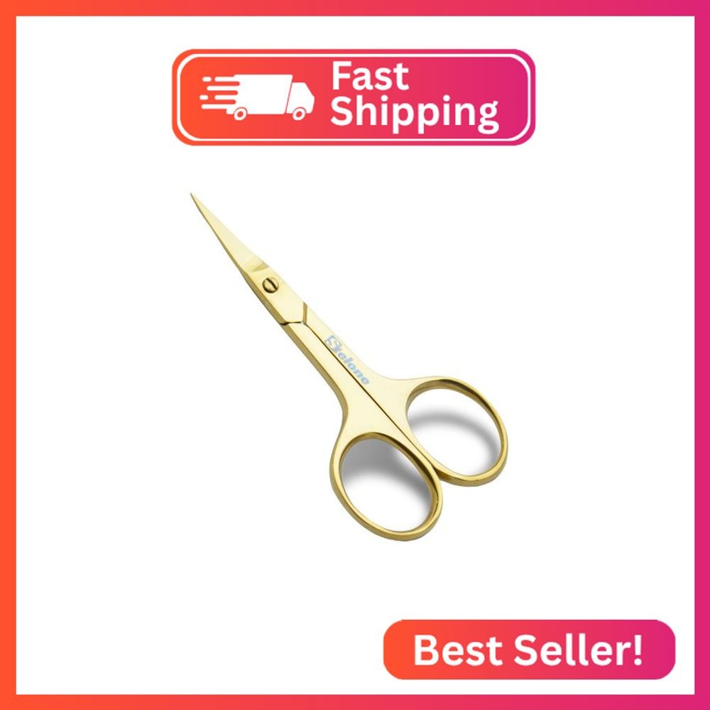 Stelone Professional Grooming Scissors Eyebrow Scissors Small Curved Stainless S