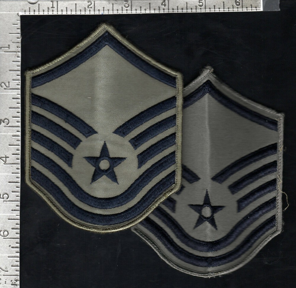 USAF patch chevrons rank (circa 2011-2021) 1 pair Master Sergeant ABU Chevrons