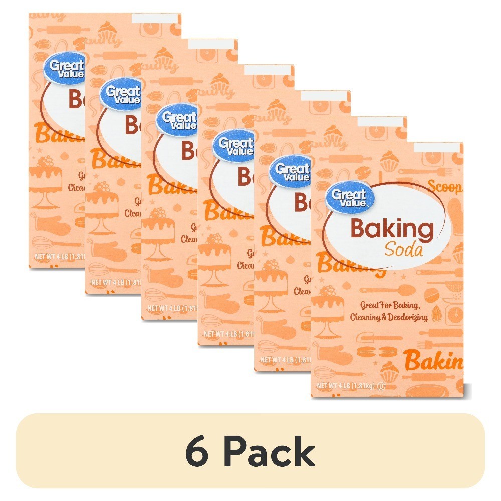4 lb Baking Soda 6 Pack Pure Resealable Bag Bulk