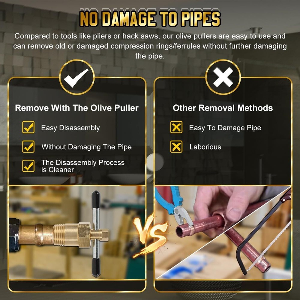 Puller Copper Compression Ring Extractor Sleeve Ferrule Removal Tool,NOT Damage