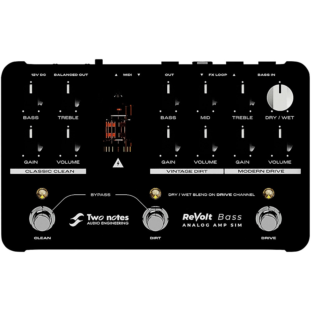 Two Notes AUDIO ENGINEERING ReVolt 3-Channel All-Analog Bass Simulator, DI Pedal