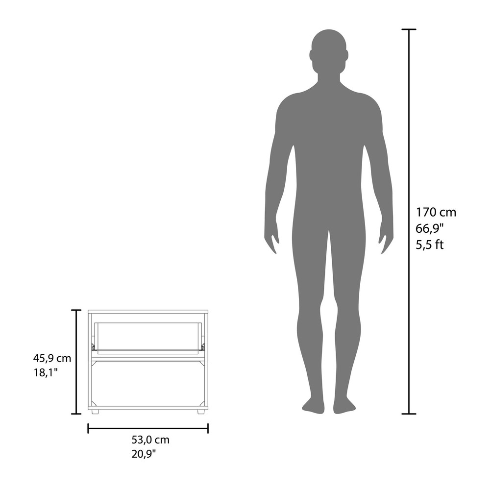 Stained Walnut Nightstand with 1-Drawer