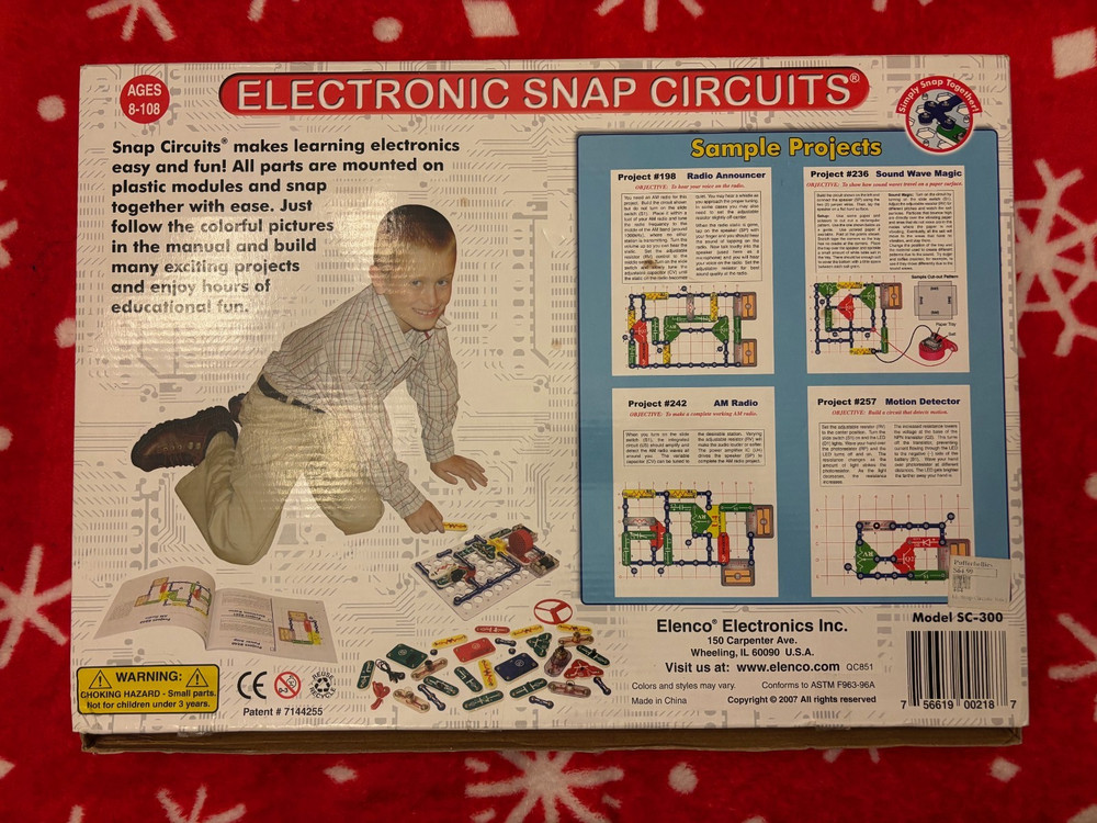 Elenco Snap Circuits SC300 Electronics Kit - Tested - Complete - VGUC