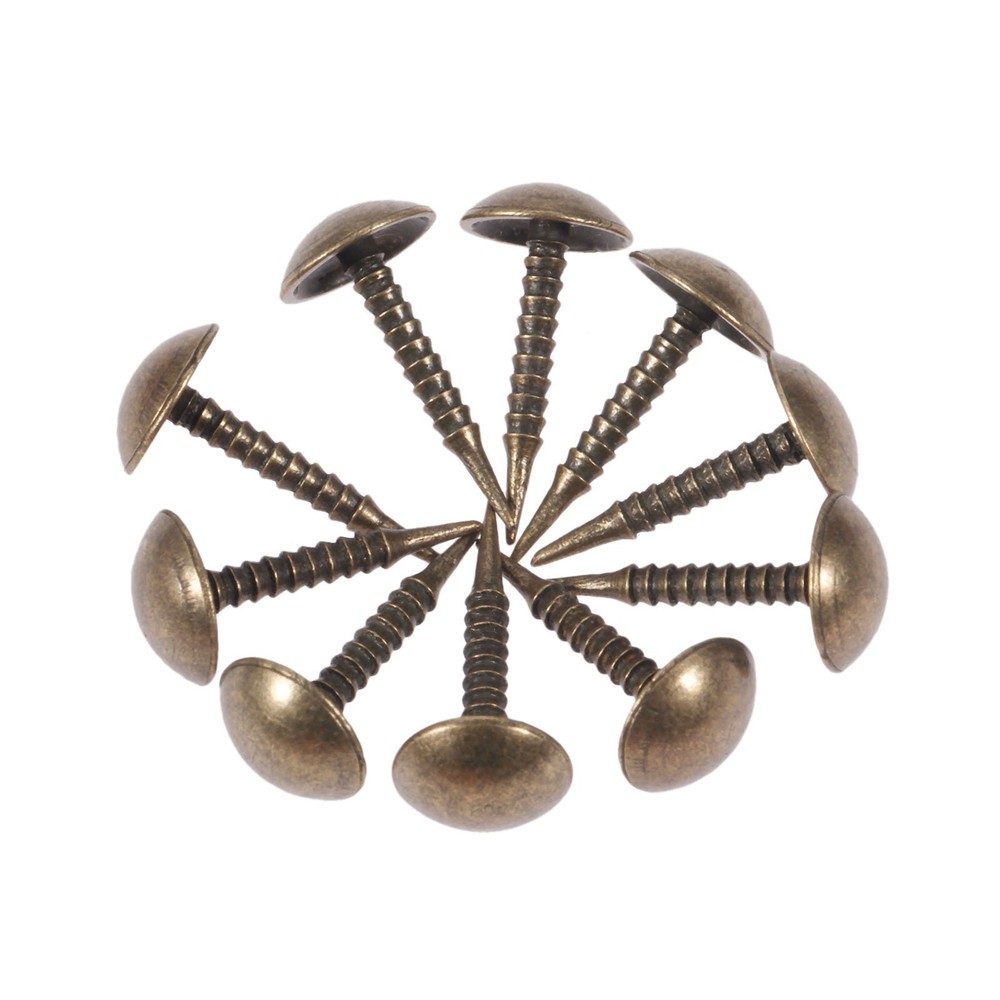 dophee100Pcs Antique Brass Upholstery Tacks Decorative Upholstery Nails Studs...