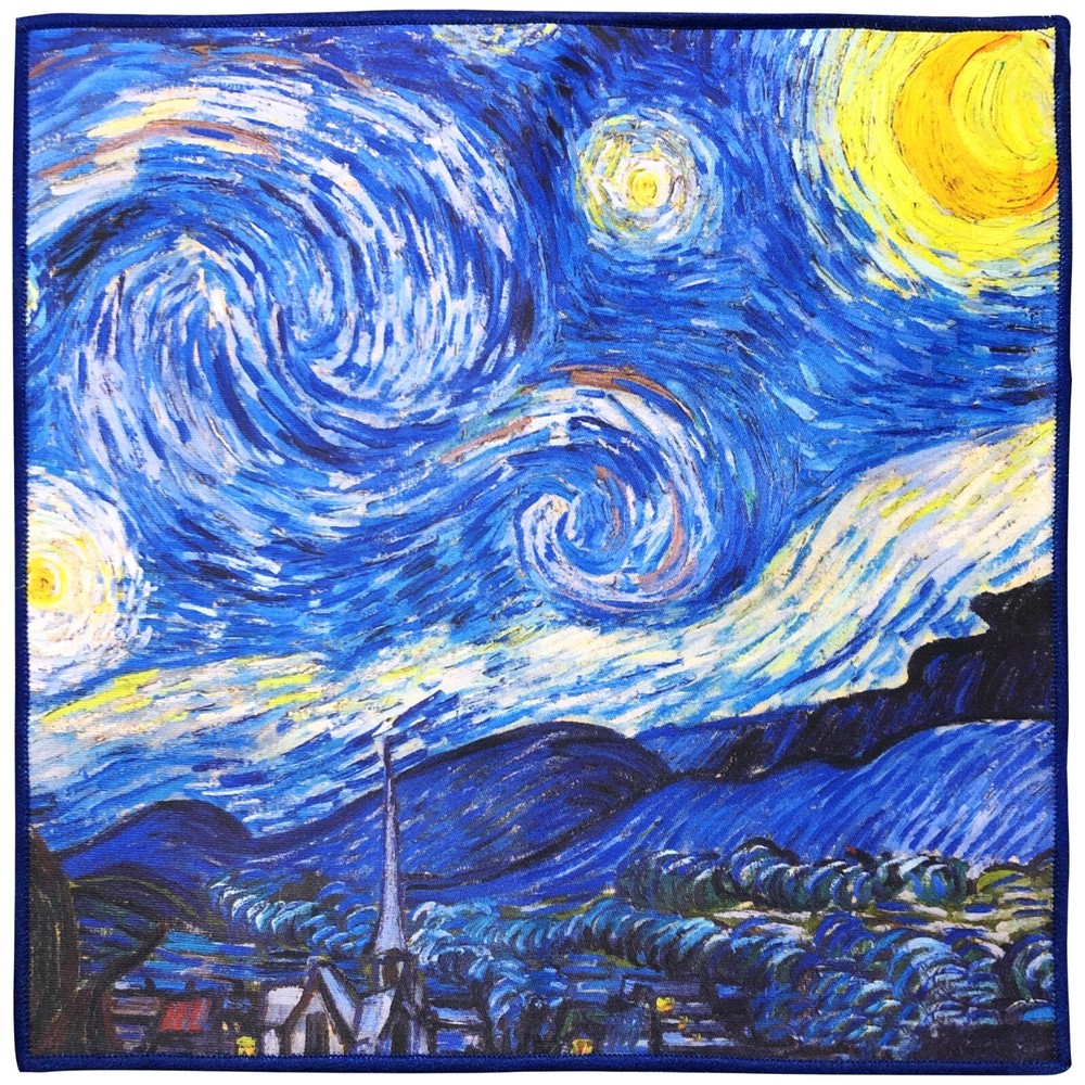 LARGE[2 Pack](Gogh "Starry Night") - ULTRA PREMIUM QUALITY Microfiber Cloths