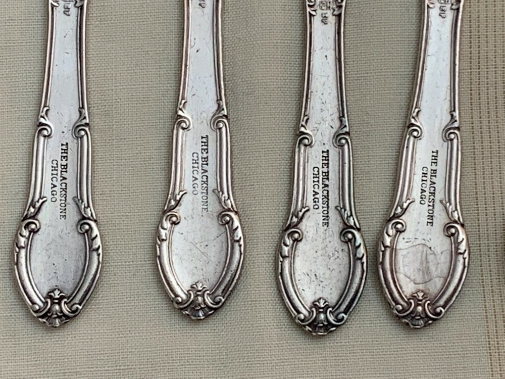 SET OF 9 VINTAGE GORHAM 1906 BLACKSTONE, "TULLERIES" PATTERN FLATWARE/CUTLERY