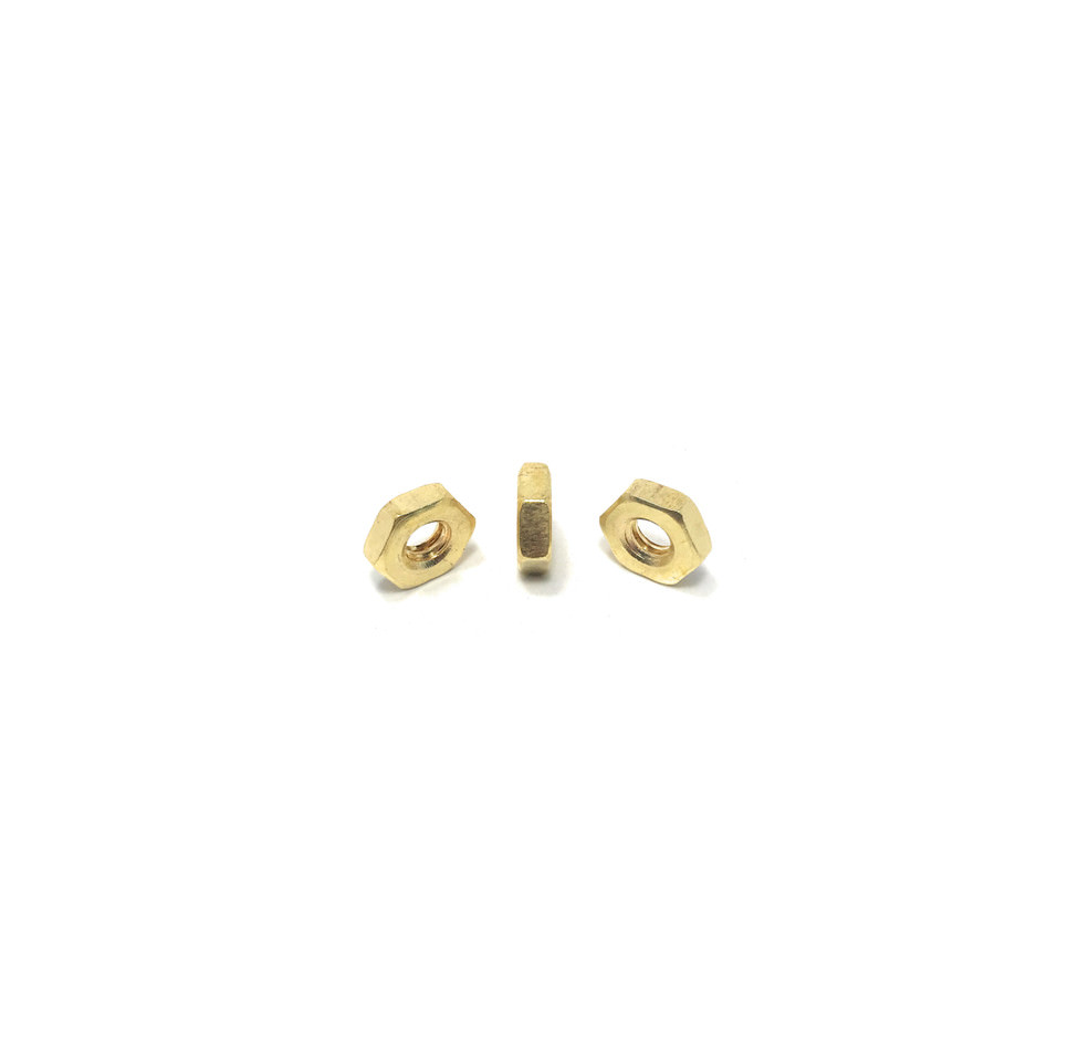 (100) 10-24 Brass Machine Screw Hex Nuts - Solid Brass (100 Pieces)Free Shipping