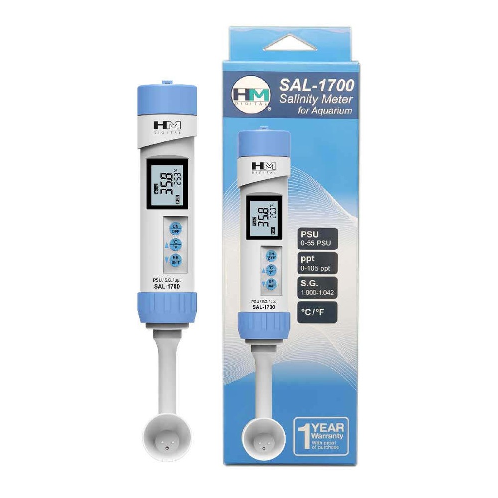 HM Digital SAL-1700 Aquarium Salinity meter for SG/PPT/PSU/Temp