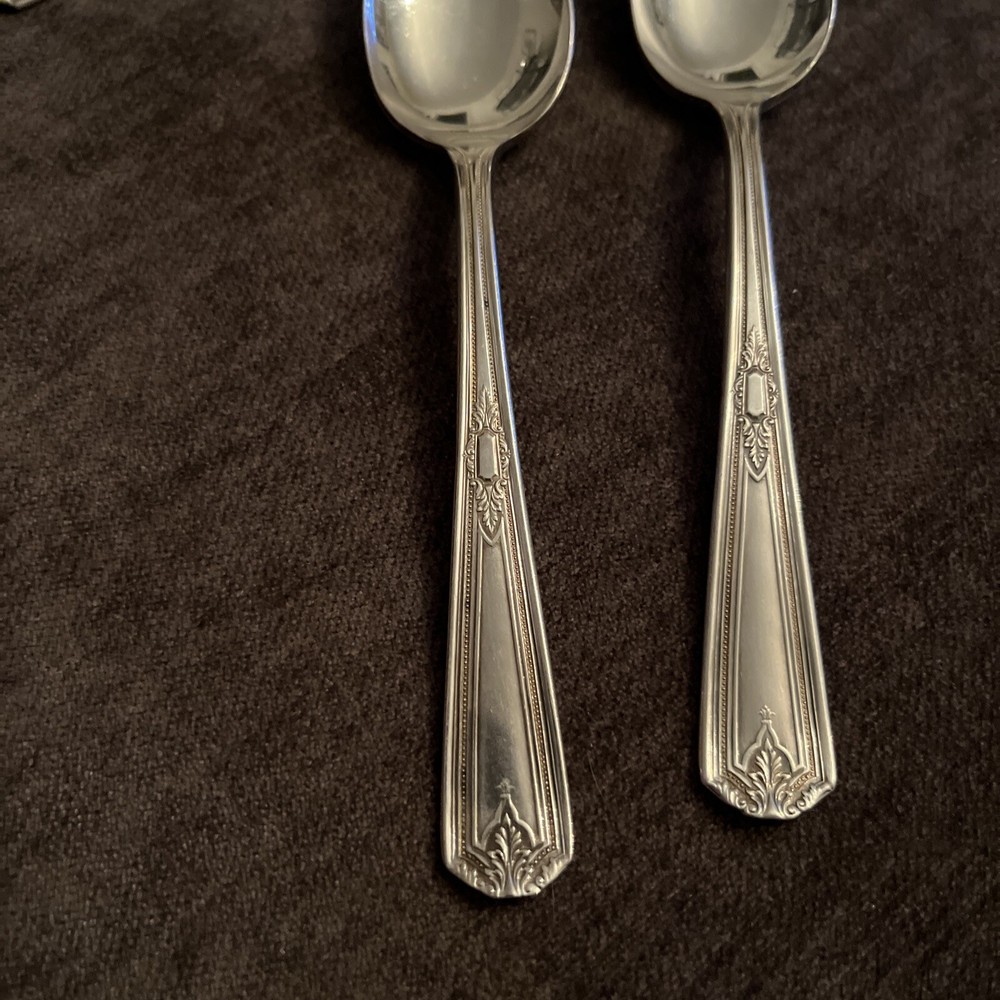 2 R&B Rogers & Bros LYRIC Pattern Silverplate Flatware 6” TEASPOONS 14 Ava
