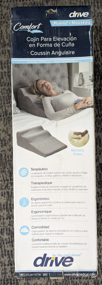 Drive Comfort Touch Elevation Bed Wedge for Snoring and Sleep Comfor - Gray - D2