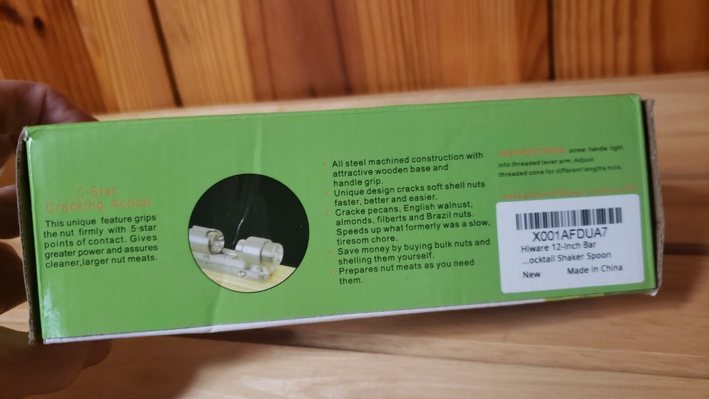 Heavy Duty Pecan and Nut Cracker Tool, Wood Base and Adjustable Handle, Easy Use