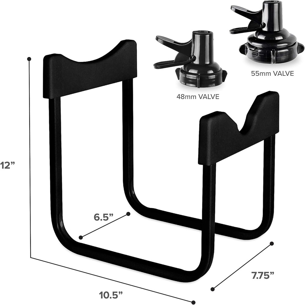 Compact Rust-Resistant 5-Gallon Water Jug Stand with BPA-Free Dispenser Valves