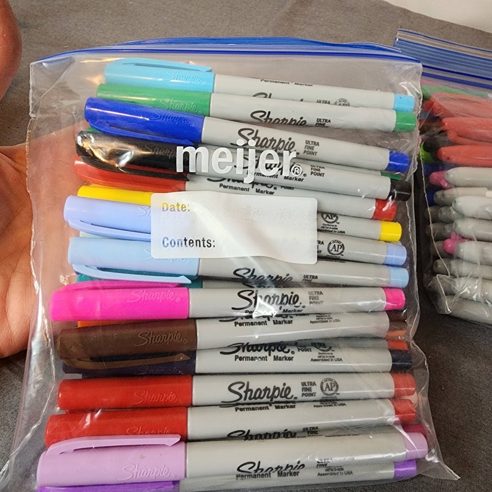 60+ Assorted Sharpies FIne Point and Ultra Fine-Assorted Colors