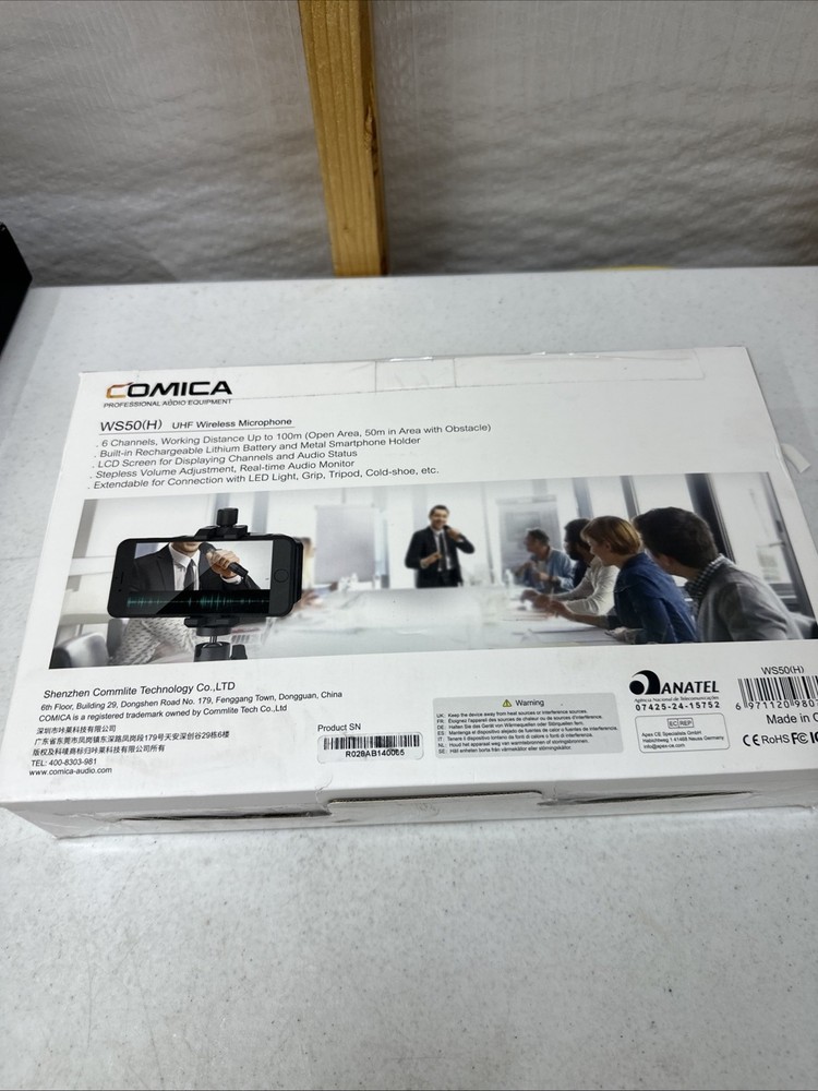 Comica CVM-WS50(H) UHF Wireless Microphone System, 6 Channels, Handheld - OB