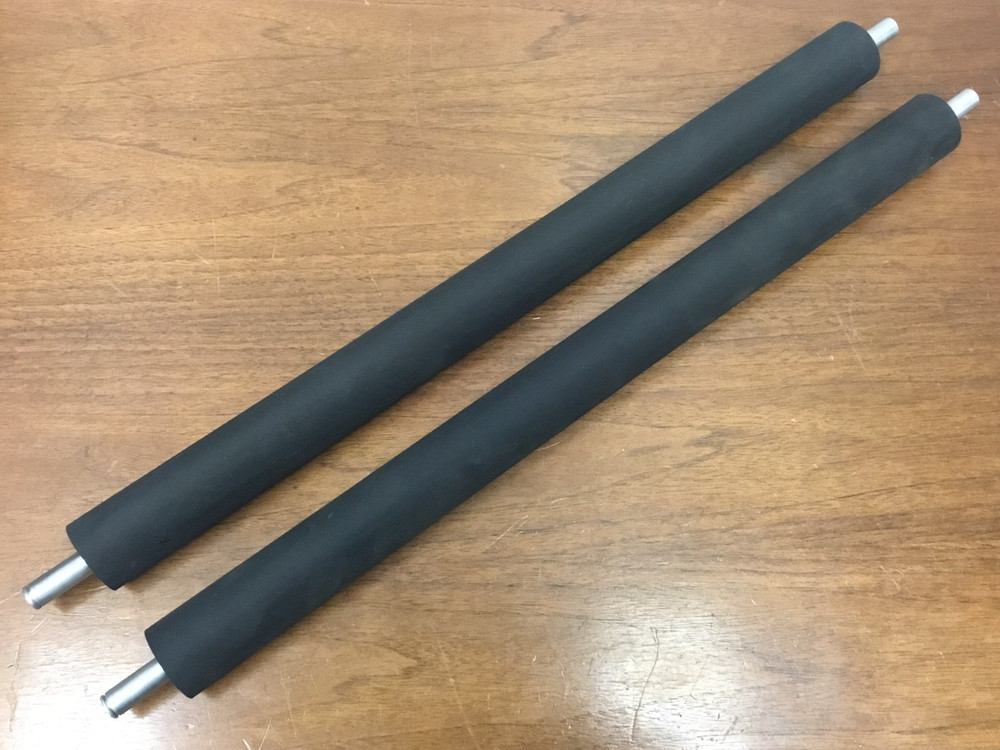Rubber Coated Rollers - 1.5 Inch Diameter - LOT OF (2)