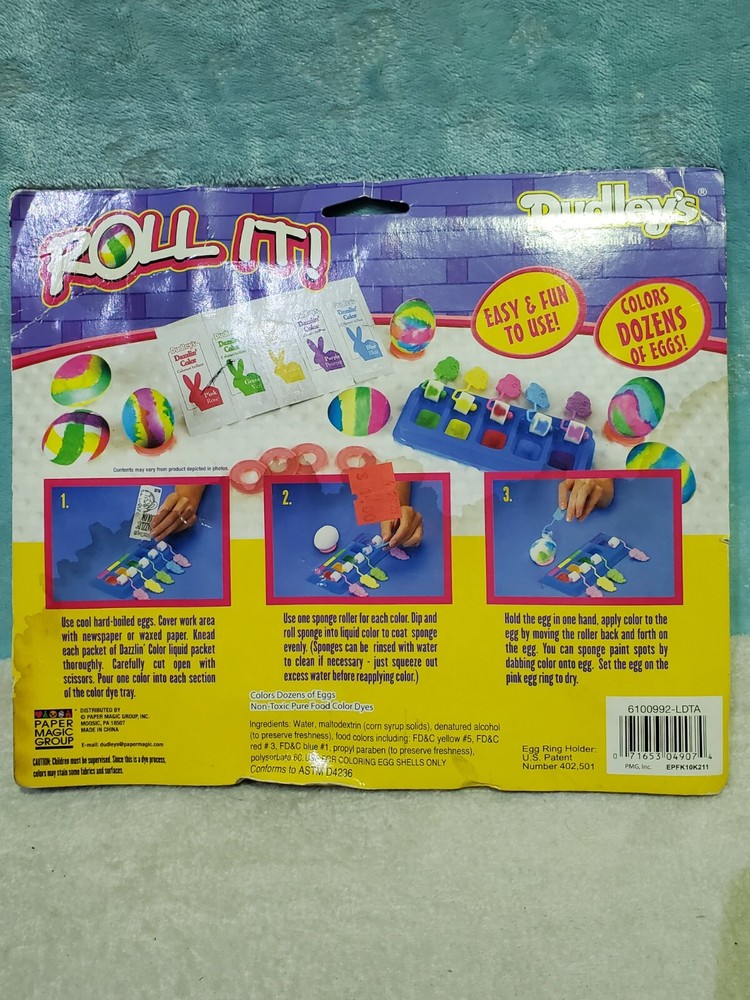 Dudley's Roll It! Easter Egg Decorating Kit NIB