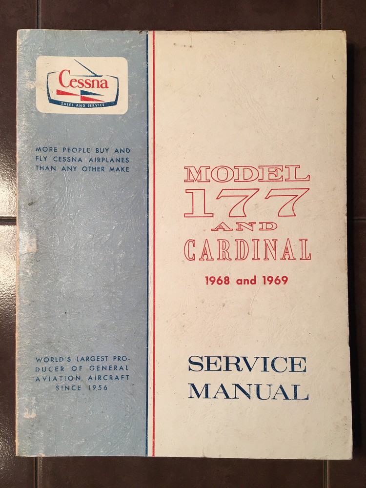 1968-1969 Cessna 177 & 177A Cardinal Service  Manual