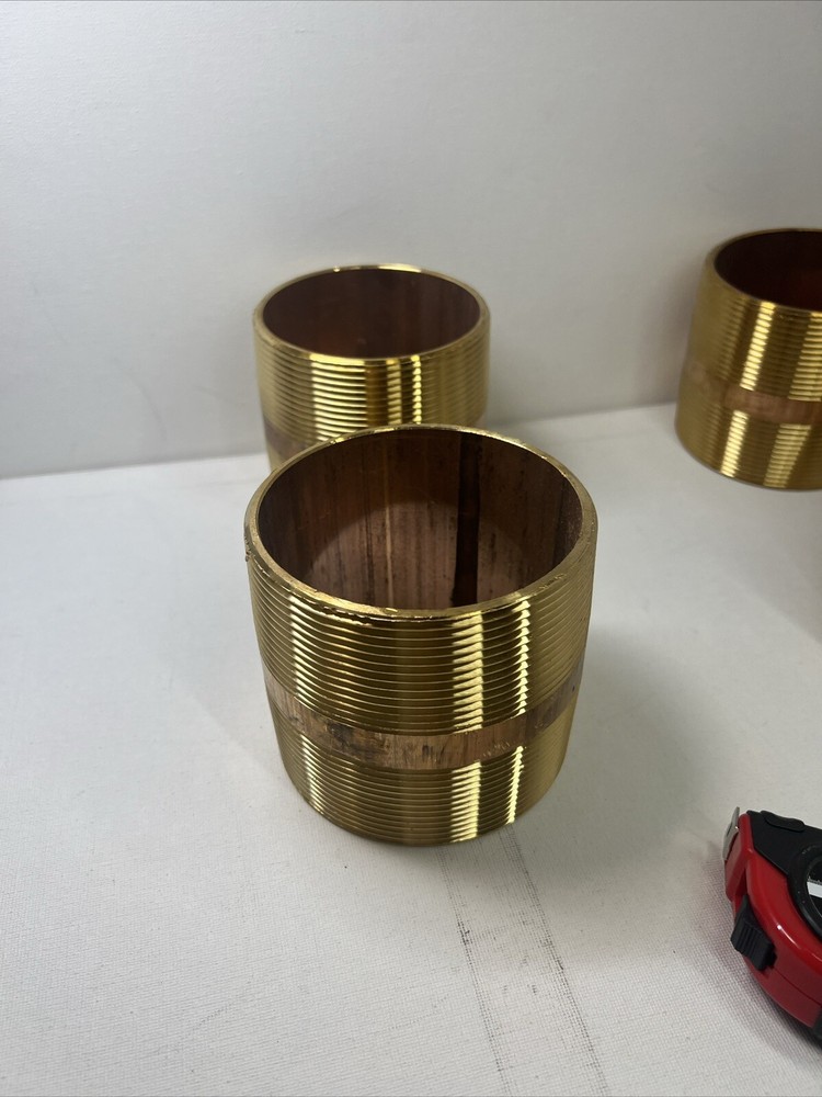4" x 4” Inches Close Brass Nipple