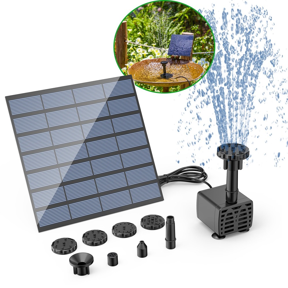 Solar Fountain Pump Kit,Separate Solar Panel,Upgraded Solar Floating Pump
