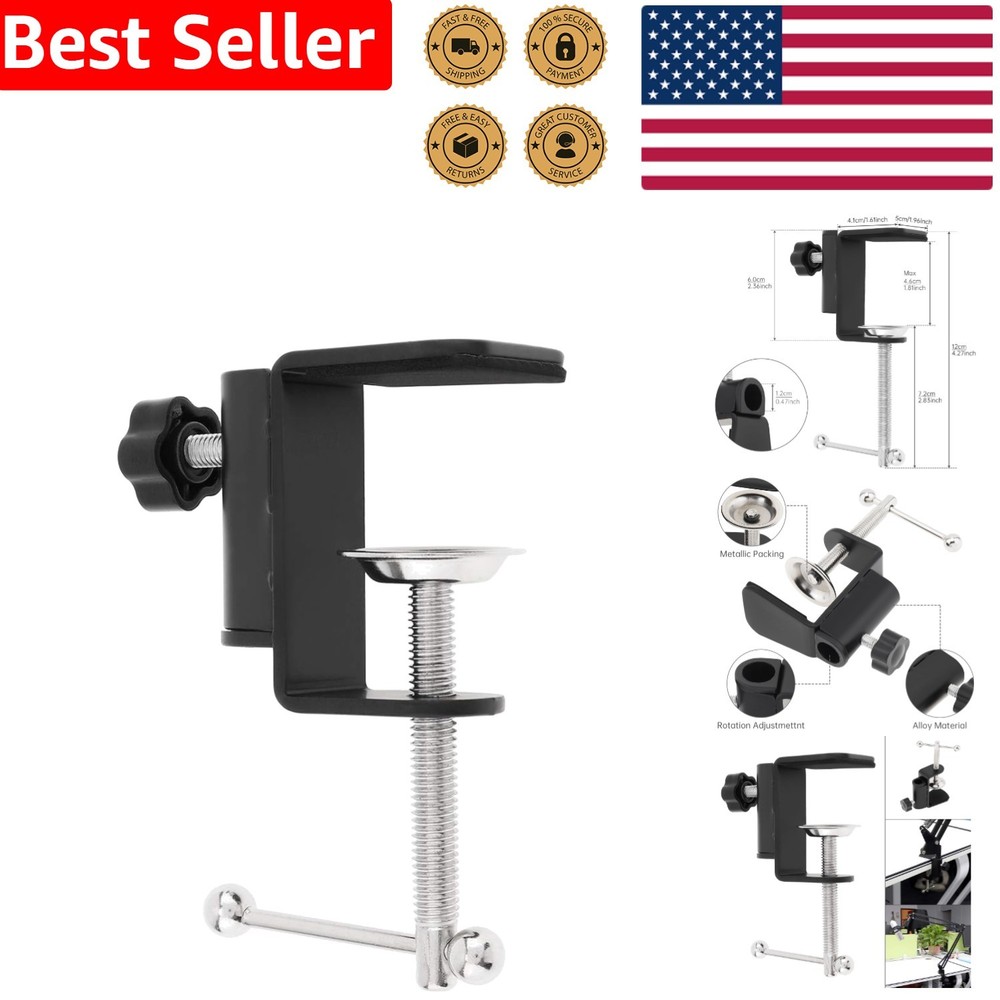 Adjustable Super C Clamp Desk Clamp - Solid Steel Construction for Workstation