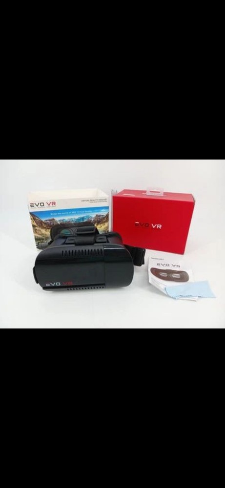 EVO VR Virtual Reality Headset Compatible with iOS & Android Black