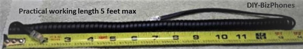 2-Pack Flat Black 9Ft Polycom Phone Handset Cord VVX IP Series VoIP Curly