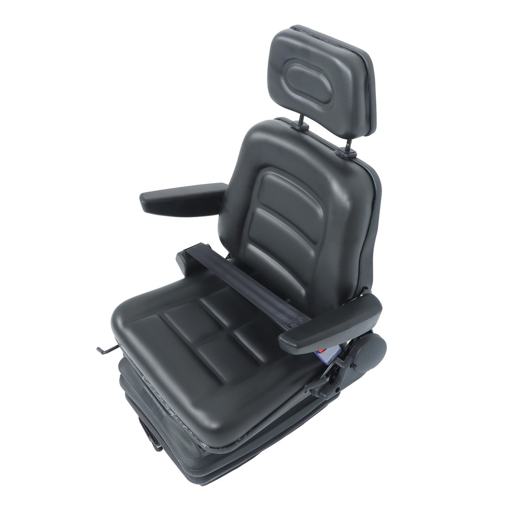 Forklift & Tractor Seat Suspension Adjustable Backrest Armrest Safety Belt
