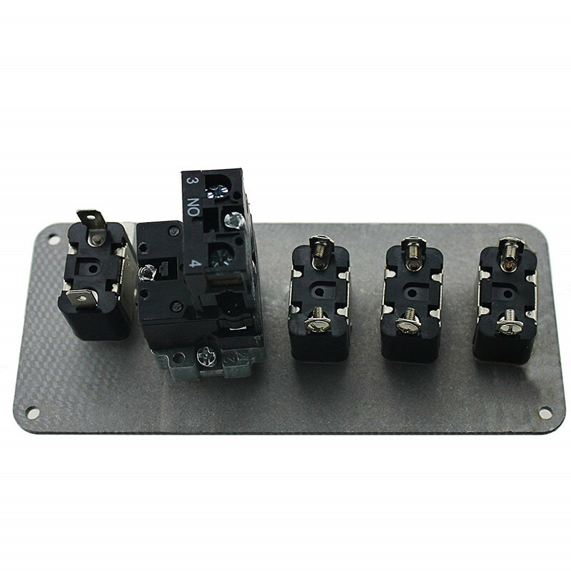 Car Carbon Fiber Panel Start Buttons Power Toggle Ignition Engine 5in1 Button