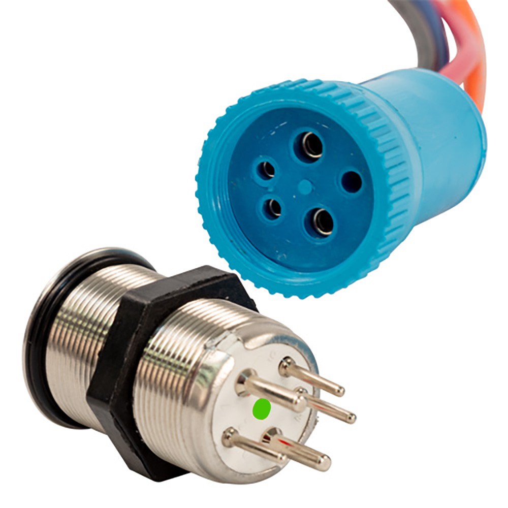 Bluewater 22mm Push Button Switch - Off/(On) Momentary Contact - Blue/Red LED...
