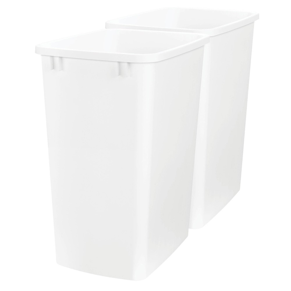 Rev-A-Shelf 2-Pack 35 Quart Polymer Replacement Trash Bin, Recycle Waste Garbage