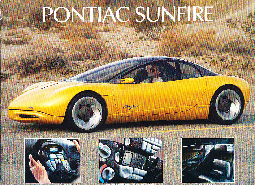 1990 Pontiac Sunfire Concept Brochure Fact Sheet