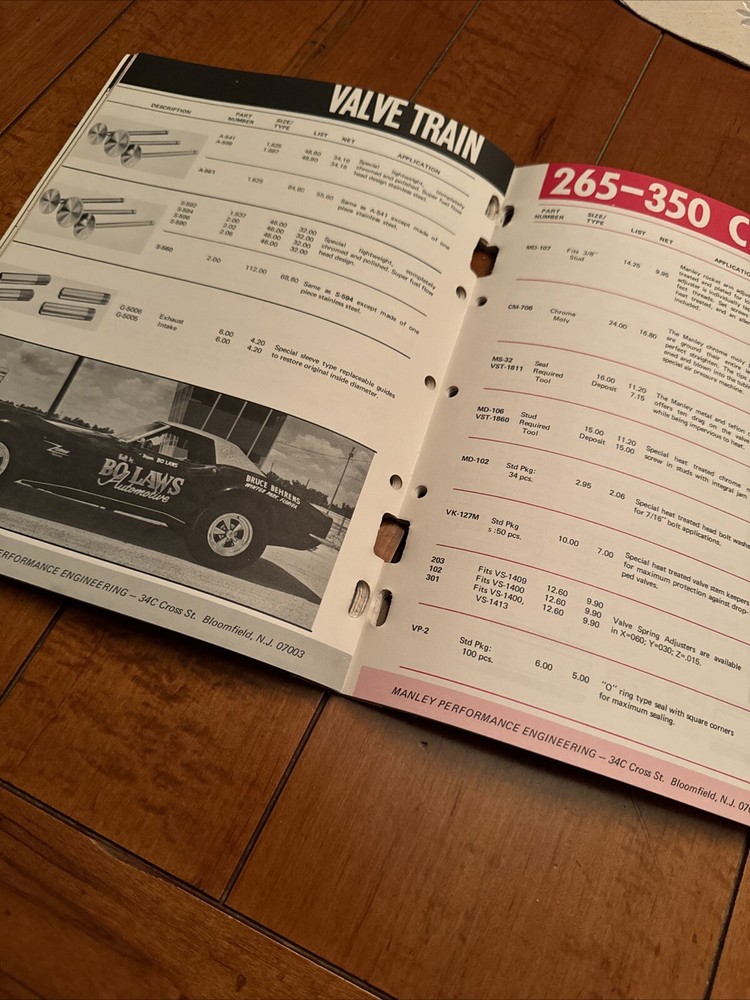 MANLEY ‘69 CATALOG DRAG RACING