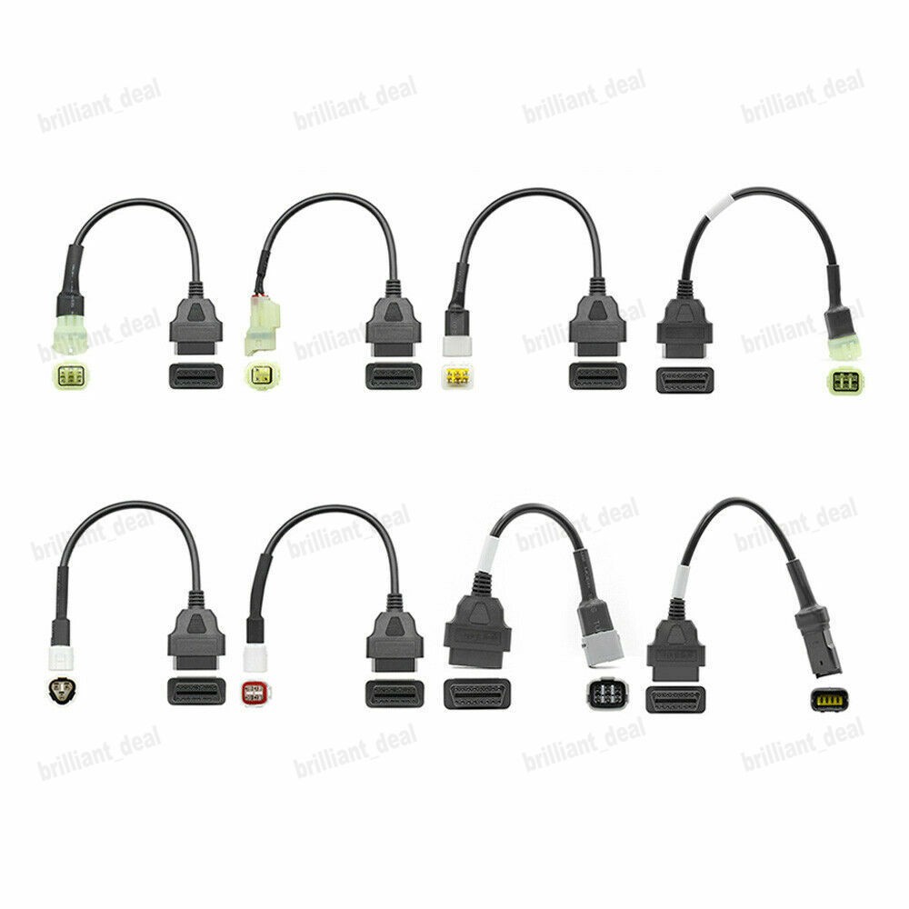 For Motorcycle Full Set Connector Diagnostic Tool Adapter Cables 16 PIN OBD2
