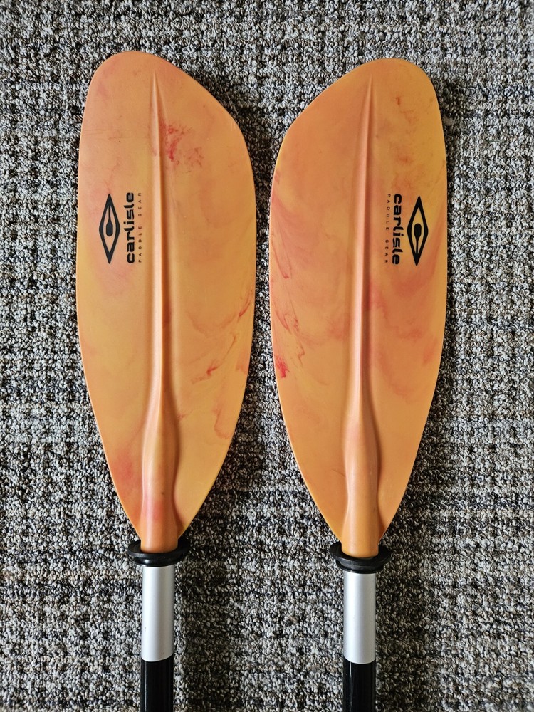 Carlisle 2-Piece 3-Position Snap Button 72” Orange Kayak Paddle