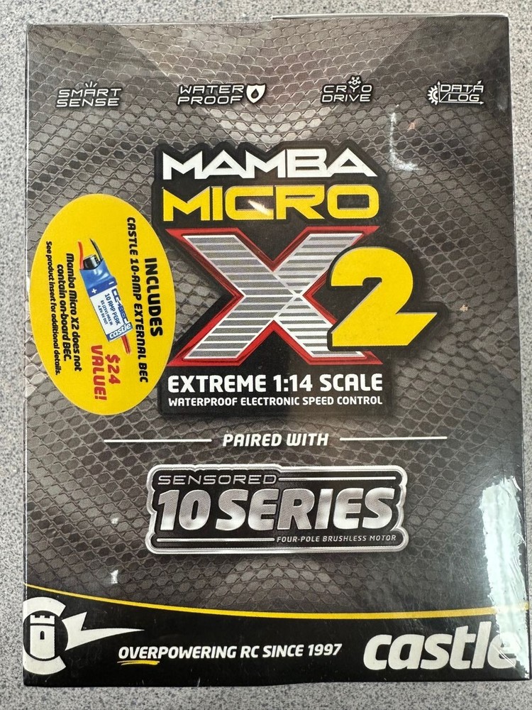 Castle Creations Mamba Micro X2 Waterproof 1/18th Brushless Combo 5600Kv