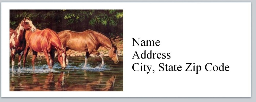 Personalized Address Labels Western Horses (Bx 599)